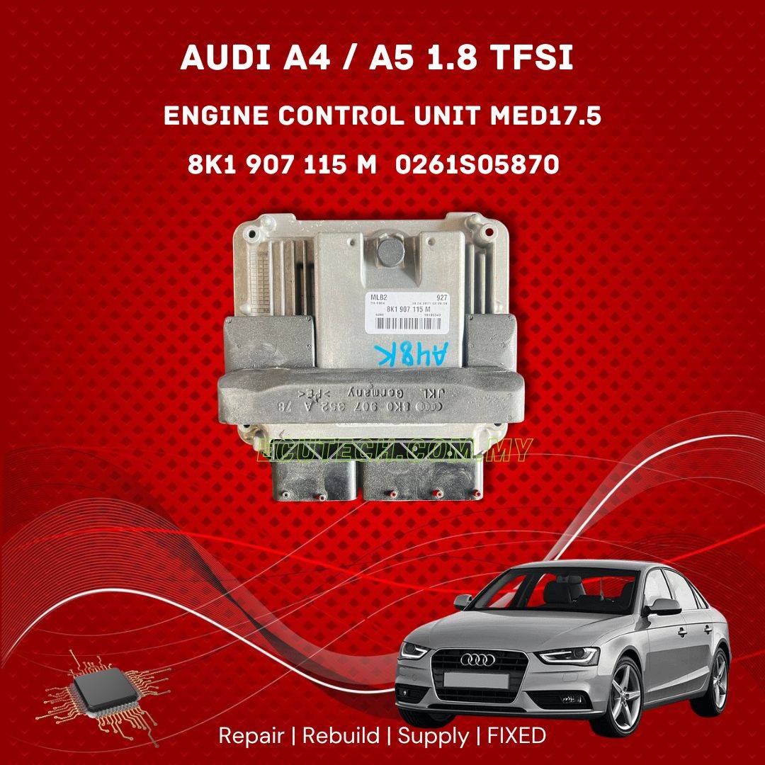 AUDI A4 A5 ECU ENGINE CONTROL UNIT 8K1907115M Bosch 0261S05870 MED17.5